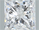 Natural Diamond 1.50 Carats, Princess with  Cut, F Color, I1 Clarity and Certified by IGI