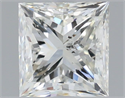 Natural Diamond 1.50 Carats, Princess with  Cut, I Color, SI2 Clarity and Certified by IGI