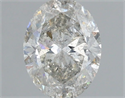 Natural Diamond 1.01 Carats, Oval with  Cut, H Color, I1 Clarity and Certified by IGI