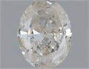 Natural Diamond 0.72 Carats, Oval with  Cut, I Color, I1 Clarity and Certified by IGI