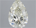 Natural Diamond 1.00 Carats, Pear with  Cut, J Color, SI1 Clarity and Certified by IGI