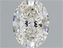 Natural Diamond 1.02 Carats, Oval with  Cut, H Color, SI2 Clarity and Certified by IGI