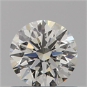 Natural Diamond 0.59 Carats, Round with Excellent Cut, H Color, VVS2 Clarity and Certified by GIA