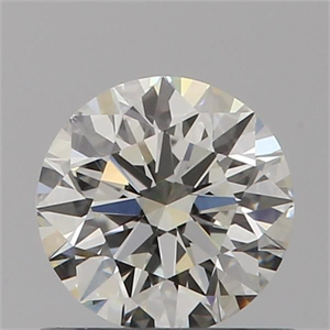 Picture of Natural Diamond 0.59 Carats, Round with Excellent Cut, H Color, VVS2 Clarity and Certified by GIA