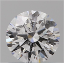 Natural Diamond 0.70 Carats, Round with Excellent Cut, D Color, I1 Clarity and Certified by GIA