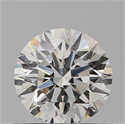 Natural Diamond 0.51 Carats, Round with Excellent Cut, F Color, VS2 Clarity and Certified by GIA