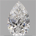 Natural Diamond 0.40 Carats, Pear with  Cut, D Color, VVS2 Clarity and Certified by GIA