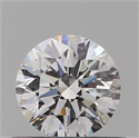 Natural Diamond 0.45 Carats, Round with Excellent Cut, D Color, VVS2 Clarity and Certified by GIA