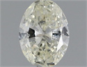 Natural Diamond 0.70 Carats, Oval with  Cut, L Color, I1 Clarity and Certified by GIA