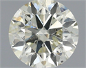 Natural Diamond 0.51 Carats, Round with Excellent Cut, K Color, SI2 Clarity and Certified by IGI