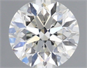 Natural Diamond 0.40 Carats, Round with Very Good Cut, I Color, VVS2 Clarity and Certified by IGI