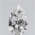 Natural Diamond 0.50 Carats, Pear with  Cut, E Color, I1 Clarity and Certified by GIA