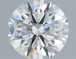 Picture of Natural Diamond 0.52 Carats, Round with Excellent Cut, H Color, SI1 Clarity and Certified by IGI