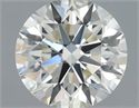 Natural Diamond 0.72 Carats, Round with Excellent Cut, J Color, SI1 Clarity and Certified by IGI