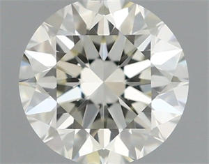 Picture of Natural Diamond 0.52 Carats, Round with Excellent Cut, J Color, IF Clarity and Certified by IGI