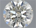 Natural Diamond 0.53 Carats, Round with Excellent Cut, I Color, VVS2 Clarity and Certified by IGI