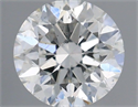 Natural Diamond 0.52 Carats, Round with Excellent Cut, F Color, SI1 Clarity and Certified by IGI