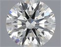 Natural Diamond 0.41 Carats, Round with Excellent Cut, H Color, SI1 Clarity and Certified by IGI