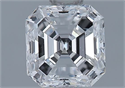 Natural Diamond 0.83 Carats, Asscher with  Cut, E Color, SI1 Clarity and Certified by GIA