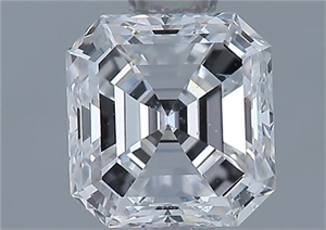 Picture of Natural Diamond 0.83 Carats, Asscher with  Cut, E Color, SI1 Clarity and Certified by GIA