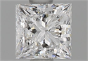 Natural Diamond 0.71 Carats, Princess with  Cut, D Color, VS2 Clarity and Certified by GIA