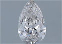 Natural Diamond 0.74 Carats, Pear with  Cut, H Color, VVS2 Clarity and Certified by GIA