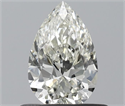 Natural Diamond 0.50 Carats, Pear with  Cut, J Color, VVS2 Clarity and Certified by IGI