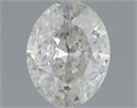Natural Diamond 0.54 Carats, Oval with  Cut, H Color, I1 Clarity and Certified by IGI