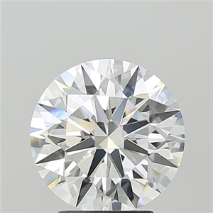 Picture of Lab Grown Diamond 3.10 Carats, Round with Ideal Cut, F Color, VVS2 Clarity and Certified by IGI