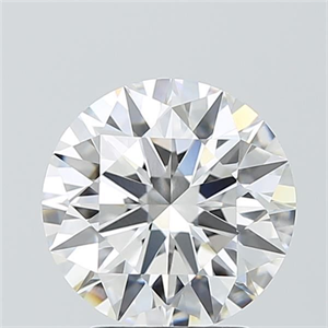 Picture of Lab Grown Diamond 3.09 Carats, Round with Ideal Cut, F Color, VVS2 Clarity and Certified by IGI