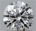 Natural Diamond 0.70 Carats, Round with Excellent Cut, F Color, SI1 Clarity and Certified by IGI