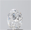 Natural Diamond 1.02 Carats, Oval with  Cut, D Color, I1 Clarity and Certified by GIA