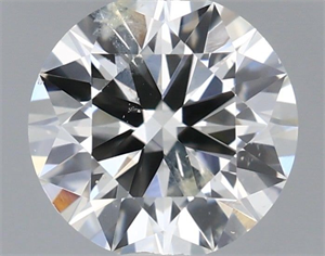 Picture of Natural Diamond 0.58 Carats, Round with Excellent Cut, I Color, SI2 Clarity and Certified by IGI