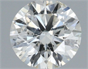 Natural Diamond 0.50 Carats, Round with Excellent Cut, I Color, I1 Clarity and Certified by IGI