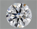 Natural Diamond 0.62 Carats, Round with Excellent Cut, D Color, IF Clarity and Certified by GIA