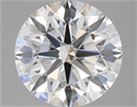 Natural Diamond 2.52 Carats, Round with Excellent Cut, F Color, VVS2 Clarity and Certified by GIA