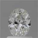 Natural Diamond 0.90 Carats, Oval with  Cut, H Color, SI1 Clarity and Certified by GIA