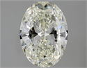 Natural Diamond 1.70 Carats, Oval with  Cut, K Color, SI1 Clarity and Certified by GIA