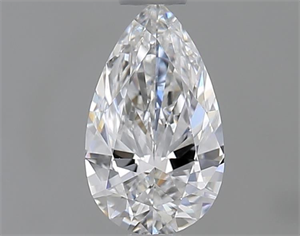 Picture of Natural Diamond 0.52 Carats, Pear with  Cut, D Color, VS1 Clarity and Certified by GIA