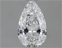 Natural Diamond 0.49 Carats, Pear with  Cut, D Color, VVS2 Clarity and Certified by GIA