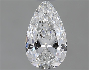 Picture of Natural Diamond 0.49 Carats, Pear with  Cut, D Color, VVS2 Clarity and Certified by GIA