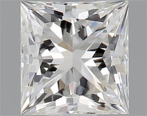 Picture of Natural Diamond 0.47 Carats, Princess with  Cut, H Color, VVS1 Clarity and Certified by GIA