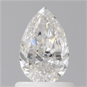 Diamante Natural 0.90 quilates, De pera , Color G, claridad SI2 y certificado GIA