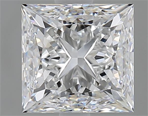 Picture of Natural Diamond 1.70 Carats, Princess with  Cut, E Color, VS1 Clarity and Certified by GIA