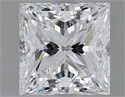 Natural Diamond 1.63 Carats, Princess with  Cut, D Color, VS1 Clarity and Certified by GIA