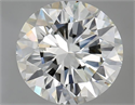 Natural Diamond 2.70 Carats, Round with Excellent Cut, H Color, VVS2 Clarity and Certified by IGI