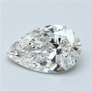 Picture of Natural Diamond 3.01 Carats, Pear with  Cut, I Color, VS2 Clarity and Certified by GIA