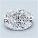 Diamante Natural 1.50 quilates, Ovalado , Color D, claridad I1 y certificado GIA
