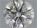 Natural Diamond 0.51 Carats, Round with Excellent Cut, J Color, SI2 Clarity and Certified by IGI
