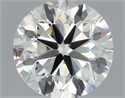 Natural Diamond 0.71 Carats, Round with Excellent Cut, H Color, SI2 Clarity and Certified by IGI
